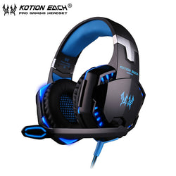 Gaming Headphone casque Kotion EACH G2000 Best Computer Stereo Deep Bass Game Earphone Headset with Mic LED Light for PC Gamer