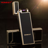HONEST brand Metal shake electric arc ignition lighter.Pulse windproof Men's cigarette USB charging  hot electronic gadgets