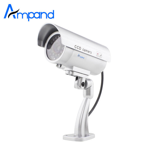 Dome Dummy Fake Surveillance Monitor CCTV Security Simulation Camera Flash