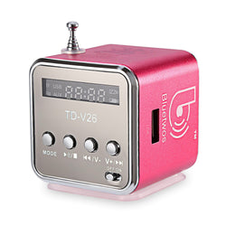 Newest TD-V26 Mini Speaker Portable Digital LCD Sound Micro SD/TF FM Radio Music Stereo Loudspeaker for Laptop Mobile Phone MP3