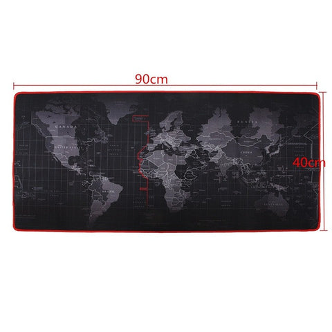 600x300/700x300/800x300/900x400mm World Map Locking Edge Mouse Pad Gamer Large Size Computer Keyboard Mat Table Gaming Mousepad
