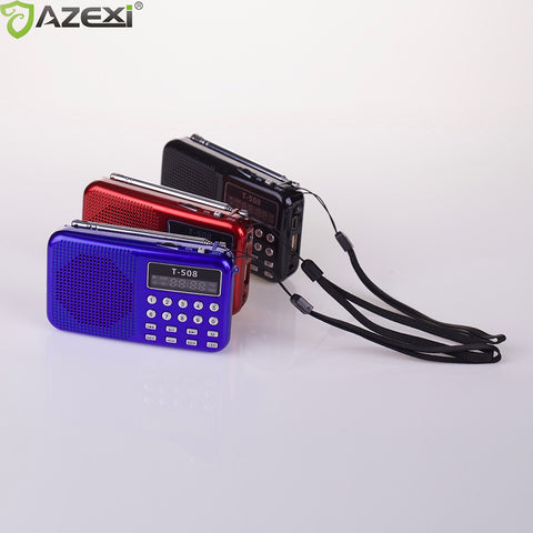 T-508 internet digital radio Mini Speaker portable Radio FM Receiver rechargeable battery support SD/TFcard music player